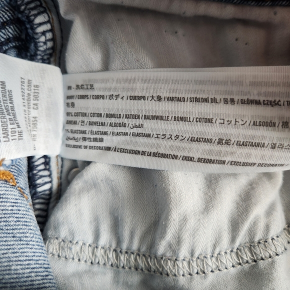 Abercrombie & Fitch The Dad High Rise Button Fly Jeans Women's 30 Blue Denim Y2K - Picture 5 of 10